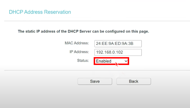 Changing IP Address Configuration